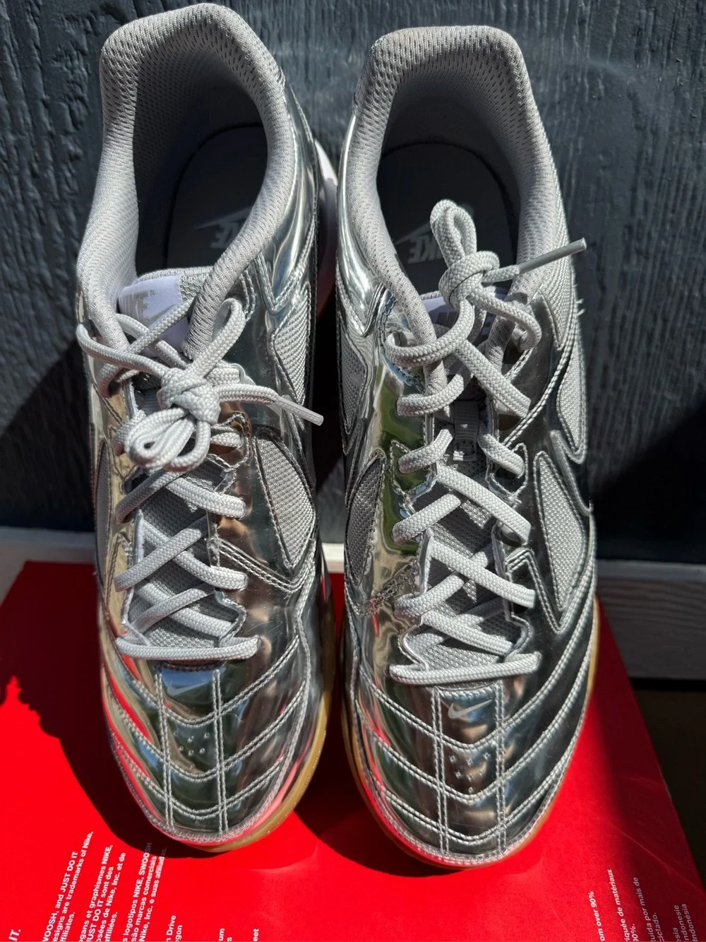 NEW Nike Gato LV8 Chrome Metallic Silver Gum IB3566-001 Mens Shoes 9.5-13